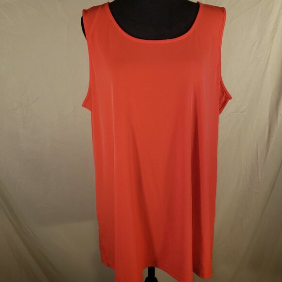 Susan Graver Tops - Susan Graver Coral Sleeveless Tunic Top - XL